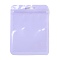 Rectangle Plastic Zip Lock Gift Bags, with Transparence Windows Resealable Bags, Lilac, 12x9x0.15cm, Unilateral Thickness: 2.5 Mil(0.065mm)