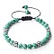 Trendy Ethnic Style Cube Evil Eye & Round Dyd Synthetic Turquoise Beaded Stretch Bracelets, Adjustable Bracelets for Women