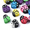 Handmade Polymer Clay Beads, Ladybug, Mixed Color, 8~12x7.5~10x4~5mm, Hole: 1.5~2mm