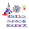 DIY Diamond Painting Hanging Woven Net/Web with Feather Pendant Kits DIY-I084-02-2