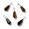 Natural Mixed Stone Pointed Pendants G-P474-02S-2