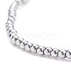 Glass Round Beaded Stretch Bracelet for Women BJEW-JB07911-05-4