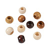 Craftdady 100Pcs 5 Style Pine Wood Beads WOOD-CD0001-17-2