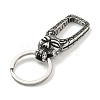 Tibetan Style 316 Surgical Stainless Steel Fittings with 304 Stainless Steel Key Ring FIND-Q101-07AS-01-2