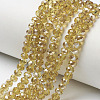 Electroplate Glass Beads Strands EGLA-A034-T1mm-K17-1