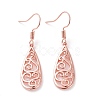 Brass Dangle Earrings EJEW-B002-02RG-1