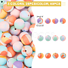 CHGCRAFT 60Pcs 3 Colors Silicone Beads SIL-CA0001-10-2