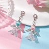 2Pcs 2 Colors Wedding Season Angel Glass Pearl & Acrylic Pendant Decorations HJEW-JM01920-1-2