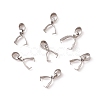 Non-Tarnish 201 Stainless Steel Pendant Pinch Bails STAS-P223-16P-A-3