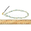 Natural Flower Amazonite Chip & CCB Plastic Round Beaded Mobile Straps HJEW-FZ00003-3