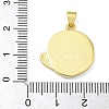 Rack Plating Brass Pave Shell Flat Round Heart Pendants KK-Z063-13G-02-3