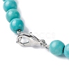Dyed Synthetic Turquoise Arch Beaded Bib Necklaces NJEW-P279-01B-3