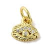 Brass Micro Pave Cubic Zirconia Charms KK-M283-15C-01-1