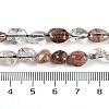 Natural Black Gold Rutilated Quartz Beads Strands G-P497-01A-16-5