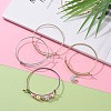 10Pcs 5 Color Adjustable Ion Plating(IP) 304 Stainless Steel Expandable Bangle Making BJEW-LS0001-01-6