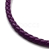 Braided Round Imitation Leather Bracelets Making BJEW-H610-01G-10-3