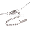 Non-Tarnish Woven Net/Web with Feather 304 Stainless Steel Pendant Necklaces for Women NJEW-G087-07P-4