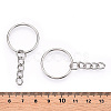 Iron Split Key Rings with Chain FIND-B028-19P-3