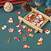 Pandahall 32Pcs 16 Styles Christmas Theme Alloy Enamel Pendants ENAM-TA0001-64-6