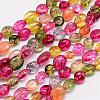 Dyed Natural Crackle Quartz Bead Strands G-L459-30-1