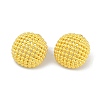 Hollow Half Round Brass Stud Earrings EJEW-Q391-21G-01-2