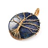 Natural Lapis Lazuli Pendants PALLOY-JF00924-01-3