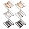 CHGCRAFT 6 Pairs 3 Colors Alloy Interlocking Clasps FIND-CA0009-21-1