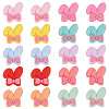 Olycraft 20Pcs 10 Colors Rabbit with Bowknot Food Grade Eco-Friendly Silicone Beads SIL-OC0001-17-1