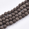 Natural Lava Rock Beads Strands X-G-S247-8mm-06-1