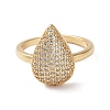 Rack Plating Brass Micro Pave Cubic Zirconia Cuff Rings RJEW-M168-01G-2