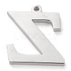 Tarnish Resistant 304 Stainless Steel Letter Pendant Rhinestone Settings STAS-J028-01Z-2