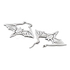 304 Stainless Steel Bat Hoop Earrings for Women EJEW-R156-07P-2