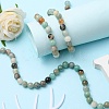 Natural Flower Amazonite Beads Strands G-YW0001-24-5