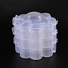 3 Layers Total of 14 Compartments Flower Shaped Plastic Bead Storage Containers CON-L001-06-2