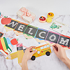 Welocome & School Supplies Paper Banners DIY-WH0453-42-3