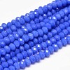 Faceted Rondelle Glass Beads Strands X-GLAA-I033-6mm-07-1