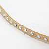 Silver Aluminum Studded Faux Suede Cord LW-D004-14-S-2