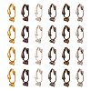 48Pcs 6 Colors Brass Clip-on Earring Converters Findings KK-CJ0001-61-5