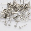 Tarnish Resistant 304 Stainless Steel Stud Earring Findings STAS-N019-17-4.5mm-2