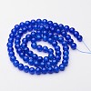 1Strand Blue Transparent Crackle Glass Round Beads Strands X-CCG-Q001-10mm-14-2