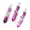 Natural Agate Big Pointed Pendants G-F696-B10-1