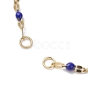 304 Stainless Steel Enamel Dapped Chains Slider Bracelets Making AJEW-JB01293-01-2