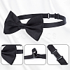 AHADERMAKER 16Pcs 2 Colors Adjustable Polyester Bow Ties AJEW-GA0006-74-3