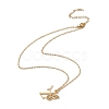 Initial Letter with Butterfly Pendant Necklace NJEW-C026-01G-Z-2