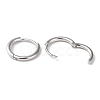 Rhodium Plated 925 Sterling Silver Huggie Hoop Earrings STER-D016-03C-P-2