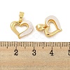 Brass Pave Shell Charms KK-G490-42G-3