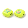 Spray Painted Alloy Enamel Beads PALLOY-M215-15F-3