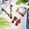 ANATTASOUL Christmas Star & Bell Alloy Pendant Necklaces & Charm Bracelets & Dangle Earrings SJEW-AN0001-15-7