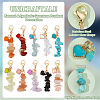 Unicraftale 2 Sets Chip Natural & Synthetic Gemstone Pendant Decoraiton HJEW-UN0001-19-5