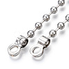 Iron Round Ball Chains with Bead Tips MAK-N034-006B-P-3